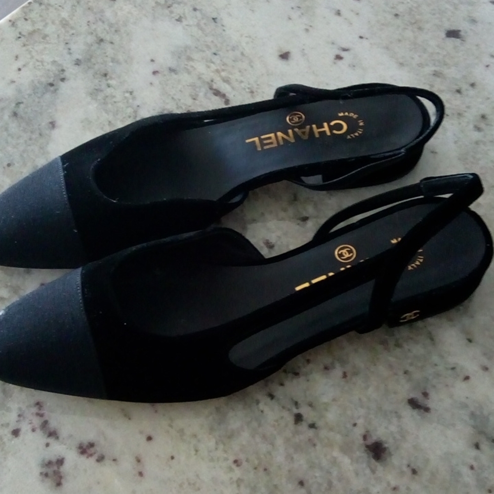 Chanel black shoes